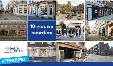 Recent tien winkelruimtes verhuurd!