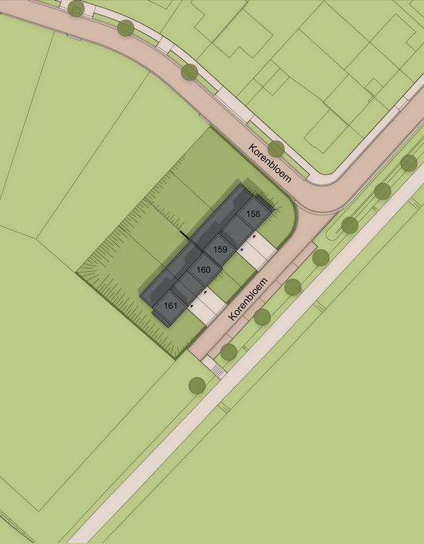 Park Hoogveld - Korenbloem 4 geschakelde woningen te Heerlen, Korenbloem 4 geschakelde woningen, bouwnummer: 158, Heerlen