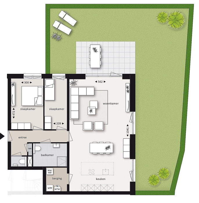 Residence de Vos, Type E, bouwnummer: 5, Bunde